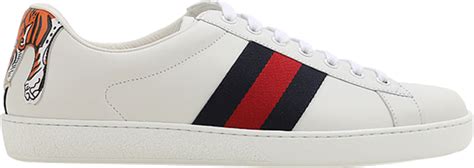 gucci gucci ace gucci ace vintage web lace-up tiger patch|Gucci Ace Vintage Web Lace.